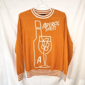 APEROL SPRITZ Rare Promotional Sweater Orange/White Full Front Logo Size XL - Picture 1 of 6