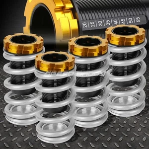 FOR 88-00 CIVIC EG EK/DC LOWERING BLACK SCALED SUSPENSION COILOVER SILVER SPRING - Bild 1 von 5