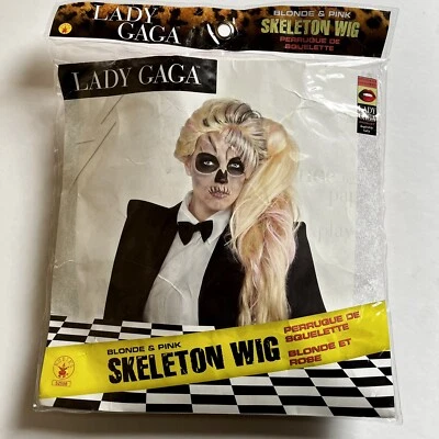 Peluca esqueleto rubia y rosa Lady Gaga. Rubie’s 52598 Foto 1 de 4