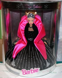 NUEVO EN CAJA 1998 HAPPY HOLIDAYS BARBIE EDICIÓN ESPECIAL NAVIDAD ROSA ESTOLA ENVOLTURA - ¡BUENO! - Imagen 1 de 13