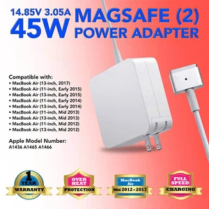 Charger Power Adapter Cord 45W for Apple 11" 13" MacBook Air 2014 2015 2016 2017 - Picture 1 of 7