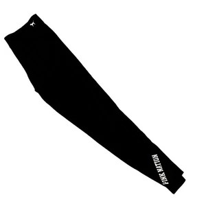 Victorias Secret Pink Nation Yoga Pants Sz M Black Leggings Logo Dog Mesh EUC - Picture 1 of 12