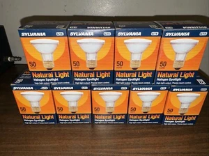 Qty 9 Sylvania Natural Light 50 Watt Indoor/Outdoor Floodlight Spotlight 50PAR20 - Picture 1 of 3