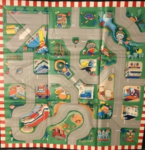 Discovery Toys Matville Double Play - Floor Mat City Car Track & Floor Checkers - Picture 1 of 12