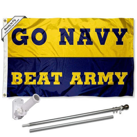 US Navy Midshipmen Beat Army Flag Pole and Bracket Gift Package Cover