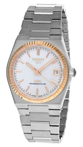 TISSOT PRX 35MM AUTO 18K Rose Gold Bezel Women's Watch T931.207.41.111.00 - Picture 1 of 5