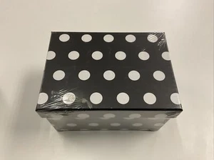 American Crafts’ Dcwv mini box. Black And White Polka Dots - Picture 1 of 3