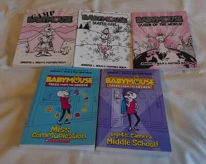 Set of 5 Babymouse series graphic novel books by Jennifer + Matt Holm - Picture 1 of 1