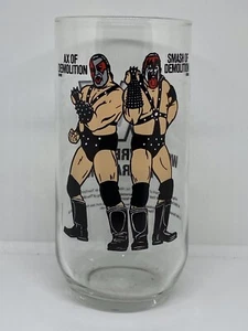 WWF World Wrestling Federation Demolition Ax & Smash Wrestler Glass 1990 - Picture 1 of 3