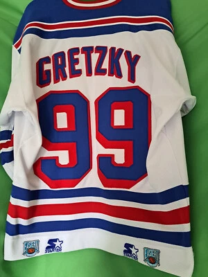 Camiseta deportiva grande para hombre Wayne Gretzky New York Rangers blanca cosida para principiantes Foto 1 de 4