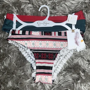 JESSICA SIMPSON LINGERIE SEXY 3 PACK PANTIES ULTRA FLIRTY TANGA THONG NWT SMALL - Picture 1 of 7