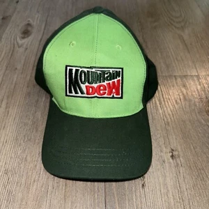 Vintage Mountain Dew Hat Embroidered Patch Baseball Cap One Size Runs Small/Med - Picture 1 of 4
