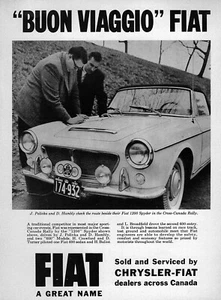Originalanzeige Fiat 1200 Spyder "Buon Viaggio" von 1961  - Bild 1 von 1