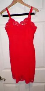 SLIP VINTAGE SEARS THE DOES NOT SLIP PIZZO ROSSO TG 32 - Foto 1 di 11