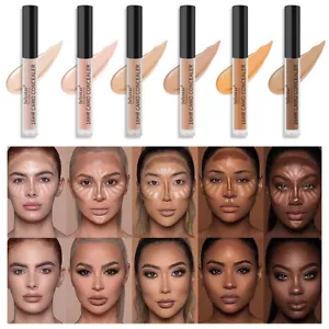 FULL COVERAGE MATTE LIQUID FOUNDATION CONCEALER MAKEUP UNDER EYE COVERAGE, - Picture 1 of 30