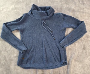 Ralph Lauren Sweater Women's Small Blue Cowl Neck Basket Knit L-RL - Picture 1 of 10