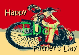 Speedway rider Father's Day Card includes envelope - Picture 1 of 4