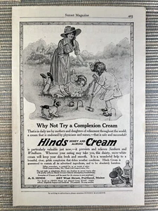 Hinds Honey & Almond Cream Sunburn Portland Maine Croquet 1915 Vintage Print Ad - Picture 1 of 1