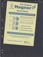 Stamp Stock Sheets Double Sided 3 Rows Pack of 5 Black Pages Hagner High Quality