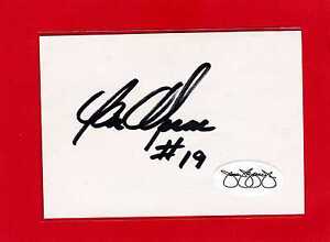 Dan Plesac Cut Index Card Autograph   JSA   Signed  Auto