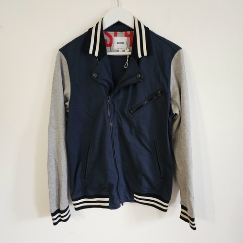 Giacca biker vintage epoca anni 90 Moschino cotone Varsity tg.S