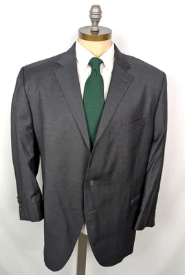 Traje PETER MILLAR Gris Carbón 2 Btn Lana Talla 50R Doble Ventilación Frente Plano Pantalones Foto 1 de 4