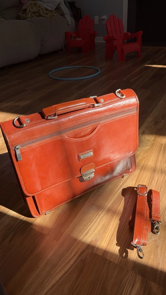 KOFMANN Marrón 100% Cuero Maletín Portátil Bolsa de Documentos Foto 1 de 4