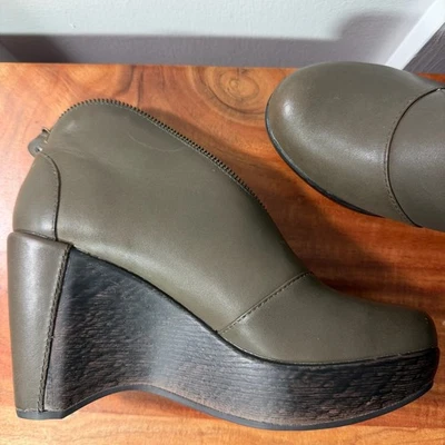 Botines de cuña de cuero índigo Jambu Adventure Designs cremallera lateral para mujer talla 8M Foto 1 de 4