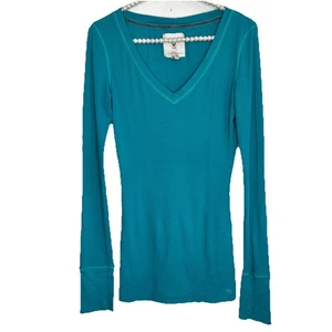 Camisa De Colección Abercrombie Y2k Cuello en V Grande Acanalada Logo LS Indie Grunge Bella - Imagen 1 de 11