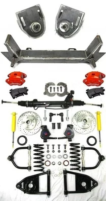 1948 1952 Ford Truck Mustang II Power Front End Suspension Kit Drop Red Wilwood - Imagem 1 de 4