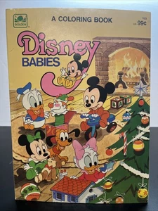 Disney Babies Christmas Mickey Mouse Donald Vintage Coloring Book Golden 1985 W1 - Picture 1 of 6