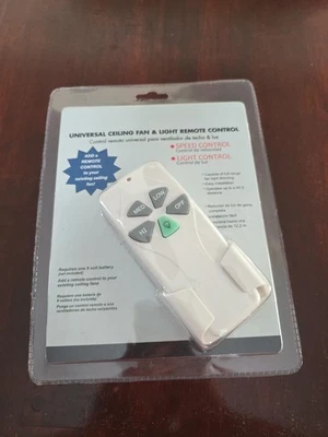 Universal Ceiling Fan & Light Remote Control RC-103W NEW NIB - Image 1 of 2