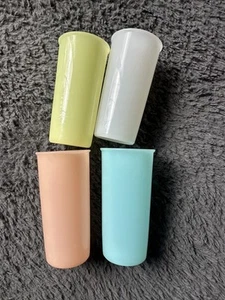 Lot Of 4 Small Pastel Vintage Tupperware Tumblers - Picture 1 of 2