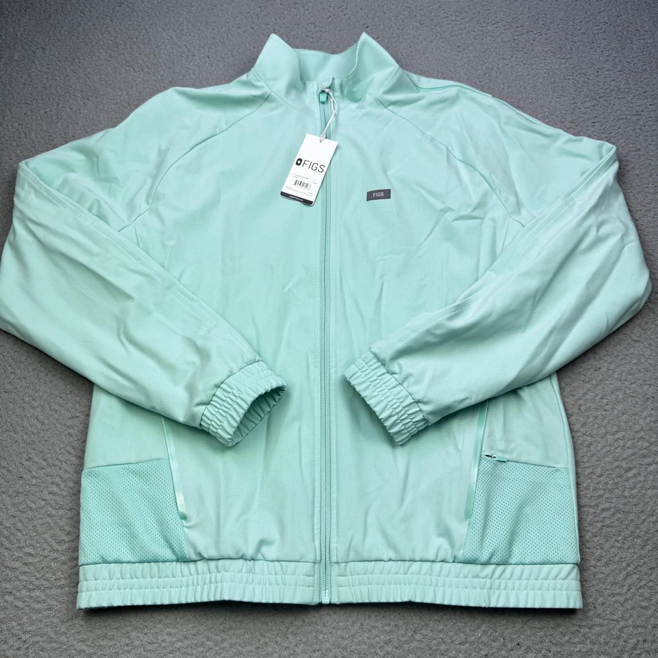 FIGS Scrub Jacket Mens Small Mint Green Coban Technical Anti Odor Zip Pockets - Image 1 of 4