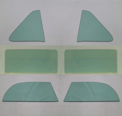 Juego de vidrio lateral verde para 1948-1954 Hudson Club cupé puerta de ventilación cuarto Foto 1 de 4