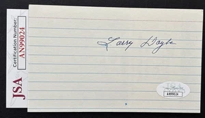 Larry Doyle - Tarjeta indexada autografiada 1907-1920 MLB (D. 1974) CERTIFICADO DE AUTENTICIDAD JSA - Imagen 1 de 1