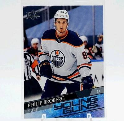 2020-21 Upper Deck - Young Guns #204 Philip Broberg (RC) Edmonton Oilers  - Image 1 of 2