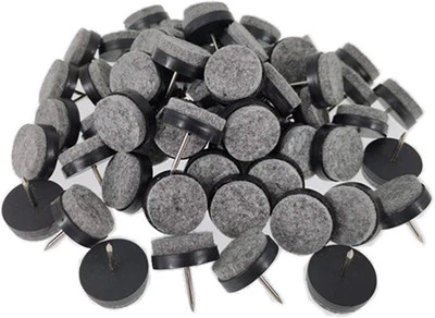 ALIMITOPIA 40pcs Furniture Felt Pad Heavy Duty Nail-on 18mm Black(40pcs)