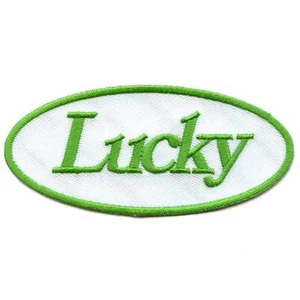 Lucky Name Tag Patch Irish Holiday Leprechaun Embroidered Iron On - Picture 1 of 2