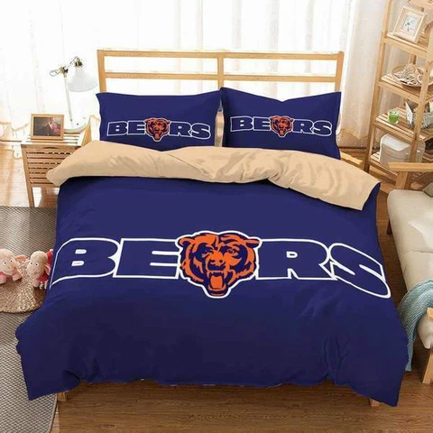 Chicago Bears Bedding set 3PCS Duvet Cover Pillowcases Quilt Cover Gift US Size Cover