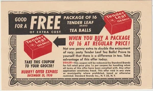 Brooklyn NY mailer PM permesso 7 annullamento 1c advt illus GPC Tender Leaf Tea (g133) - Foto 1 di 2