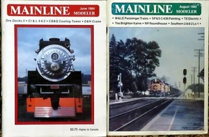MAINLINE MODELER Magazine - Railroading - Two issues June 1984, August 1985 - Picture 1 of 3