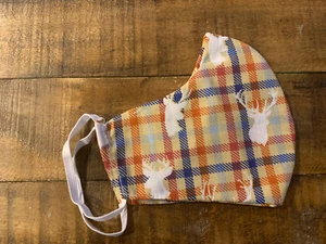 Máscaras caseras 100 % algodón ciervo naranja azul bolsillo lavable - Imagen 1 de 3