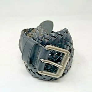 Dickies mens L 38" black woven leather belt unisex 1.5" - Picture 1 of 10