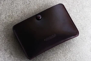 Atelier Du Cuir Simplet "SNAP" card case/holder Horween Shell Cordovan color 8 - Picture 1 of 15