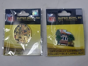 NFL Super Bowl L (50) NFL Game Day Collectible Pin: Panthers/Broncos lot of 2 SF - Bild 1 von 4