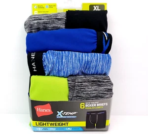 Hanes X-Temp Boys Size XL 18 Tagless Reg Length Boxer Briefs Underwear 6 Pack - Picture 1 of 5