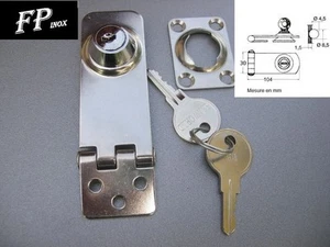 Fermeture à Charnière 104mm Pour Coffre inox Avec clée - Bild 1 von 1