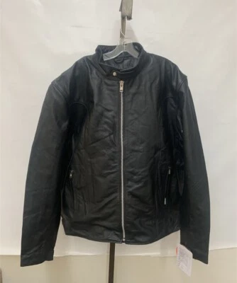 Chaqueta de moto de cuero de manga larga para hombre Jamin elige la talla S-5XLT Foto 1 de 4