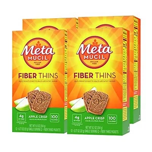 Metamucil Fiber Thins Wafers, Apple Crisp | 4 Boxes - Picture 1 of 6